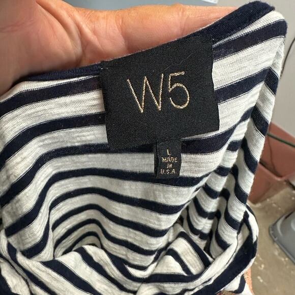 W5 Embroidered Striped Top - Picture 2 of 3